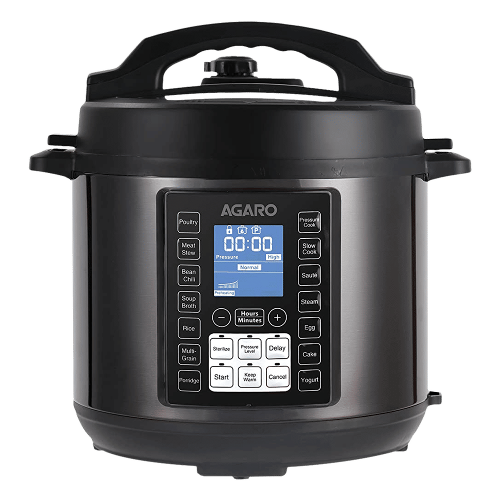 Buy AGARO Imperial 6 Litre Electric Pressure Cooker with Keep Warm Function (Black) Online Croma